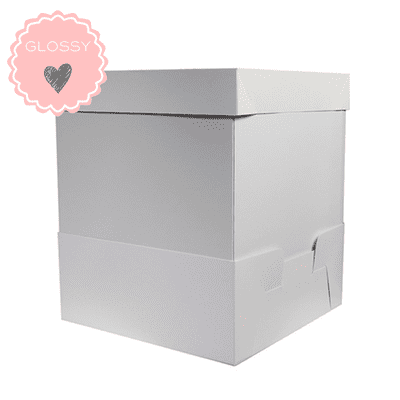 10 inch Premium GLOSSY Cake Box Extension Sleeve