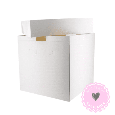 12 inch TALL White Wedding Cakee Box (Standard White Non Glossy Finish)