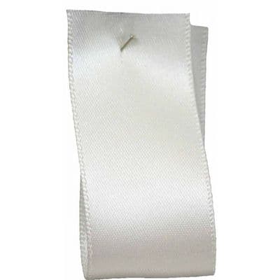 15mm Berisfords  Satin Ribbon Bridal White (419) - 1 Metre Length