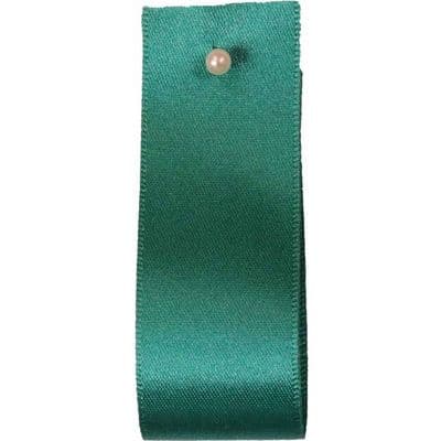 15mm Berisfords Satin Ribbon Jade Green (68) - 1 Metre Length