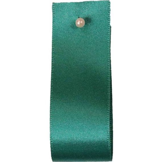 15mm Berisfords Satin Ribbon Jade Green (68) - 20m Reel