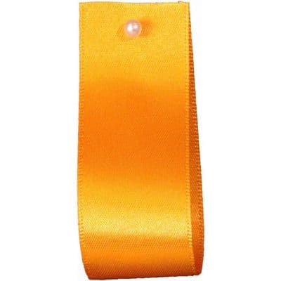 15mm Berisfords Satin Ribbon Marigold Orange (672) - 1 Metre Length