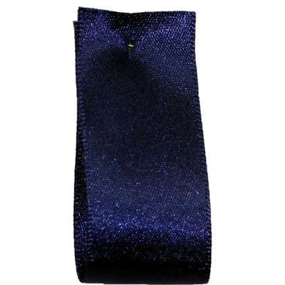 15mm Berisfords Satin Ribbon Navy Blue (13) - 1 Metre Length