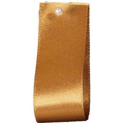 15mm Berisfords Satin Ribbon Old Gold (20) - 1 Metre Length