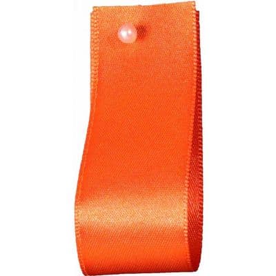 15mm Berisfords Satin Ribbon Orange Delight (42) - 1 Metre Length