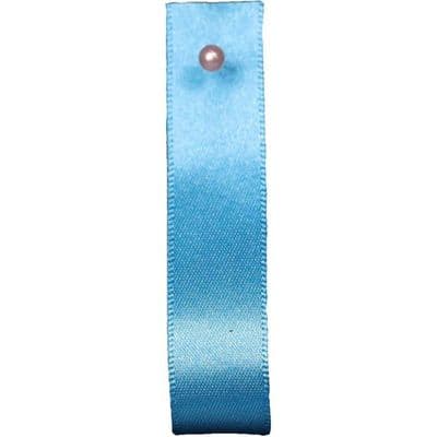 15mm Berisfords Satin Ribbon Peacock Blue (4) - 1 Metre Length