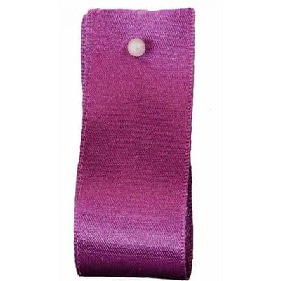 15mm Berisfords Satin Ribbon Plum Purple (49) - 1 Metre Length