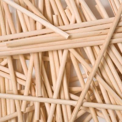 22.5cm x 5mm Wooden Cake Dowels Pack of 20 (RP)