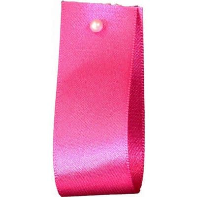 25mm Berisfords Satin Ribbon Fuschia Pink (402) 20m Reel