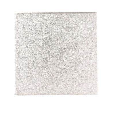 3 inch Square Small Single Thick Silver Cake Cards 1.5mm Thick