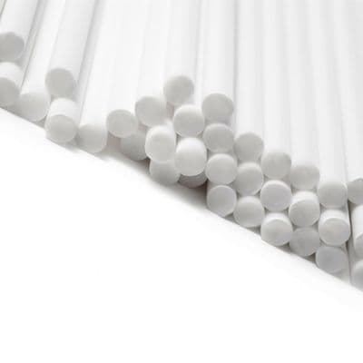 6 inch White Plastic Cake Pop Sticks (Lollipop) Pack of 100 (Approx)