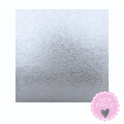 9 inch Square Silver Cake DRUM / Boards 12mm Thick