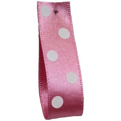 Berisfords Polka Dot Ribbon 25mm - Baby Pink
