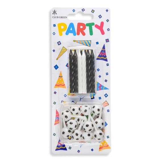 Black and White Football Candles
