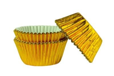 Bulk Gold Foil Cupcake / Muffin Cases Pack of 500 Approx