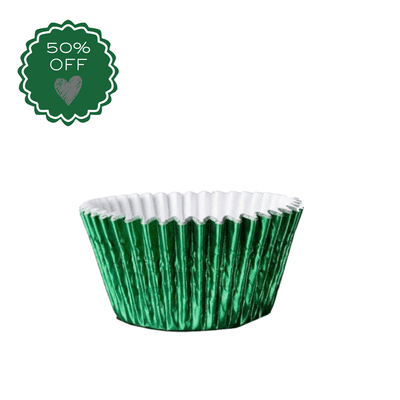 Bulk Green Foil Cupcake / Muffin Cases Pack 500 Approx