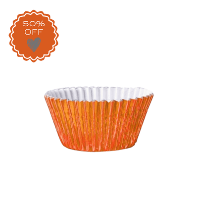 Bulk Orange Foil Cupcake / Muffin Cases Pack of 500 Approx