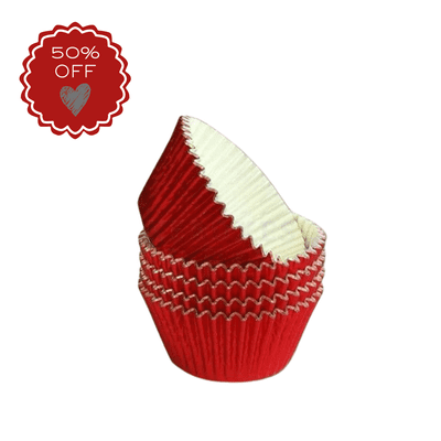 Bulk Red Foil Cupcake / Muffin Cases Pack of 500 Approx