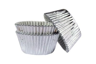 Bulk Silver Foil Cupcake / Muffin Cases Pack of 500 Approx