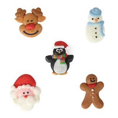 Christmas Friends Sugar Pipings (Sold Individually)