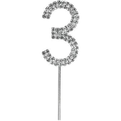 Diamante Cake Topper Birthday / Number Pick 3rd