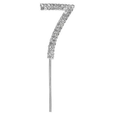 Diamante Cake Topper Birthday / Number Pick 7th