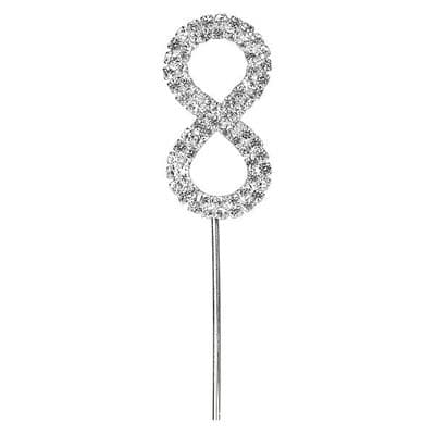 Diamante Cake Topper Birthday / Number Pick 8th
