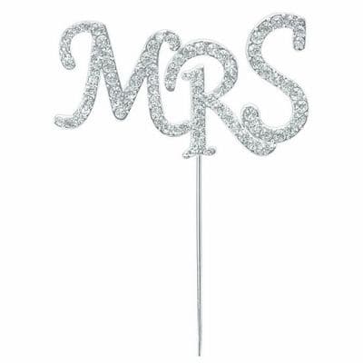 Diamante Cake Topper Pick Mrs