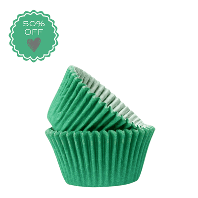 Doric Green Cupcake / Muffin Cases Pack of 50 Approx