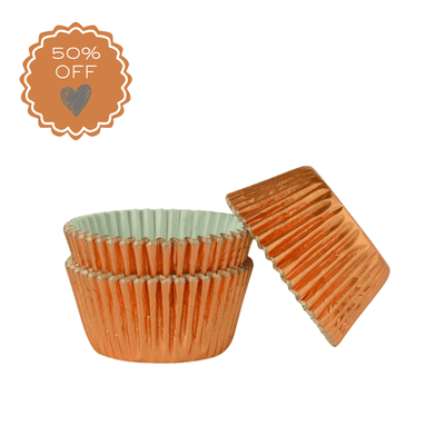 Doric Rose Gold  Cupcake / Muffin Foil Cases  - Pack of 45 approx