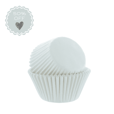 Doric White Cupcake / Muffin Cases Pack of 50 Approx