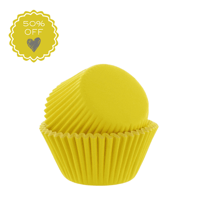 Doric Yellow Cupcake / Muffin Cases Pack of 50 Approx