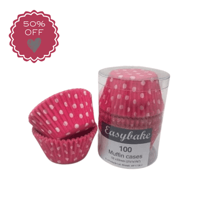 Easybake Pink Polka Dot Cupcake / Muffin Cases