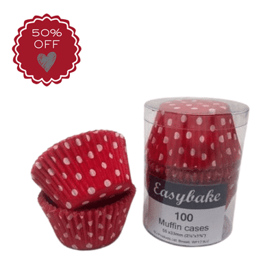 Easybake Red Polka Dot Cupcake / Muffin Cases
