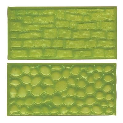 FMM Texture Impression Mat Set 2 Cobblestone / Wall