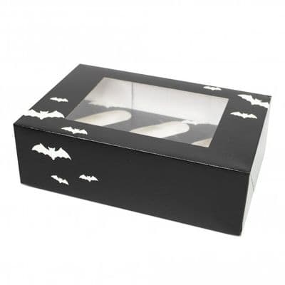 Halloween Bats Design 6 Hole Cupcake Box