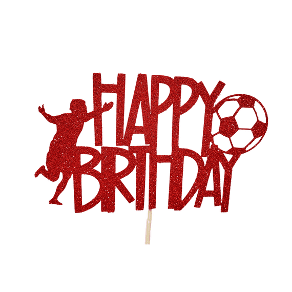 Kelsi Marsh - Football Themed Red Cake Topper