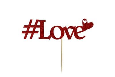 Kelsi Marsh - #Love Glitter Cake Topper