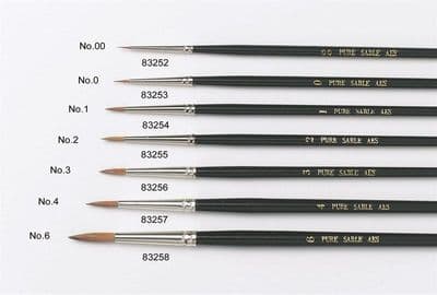 No.00 Artist Paint Brushes - Sable