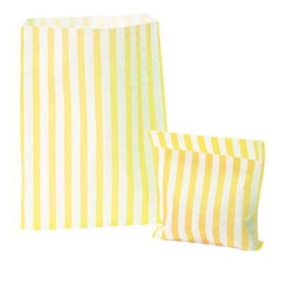 Party Bags Paper Yellow Strip x approx 50