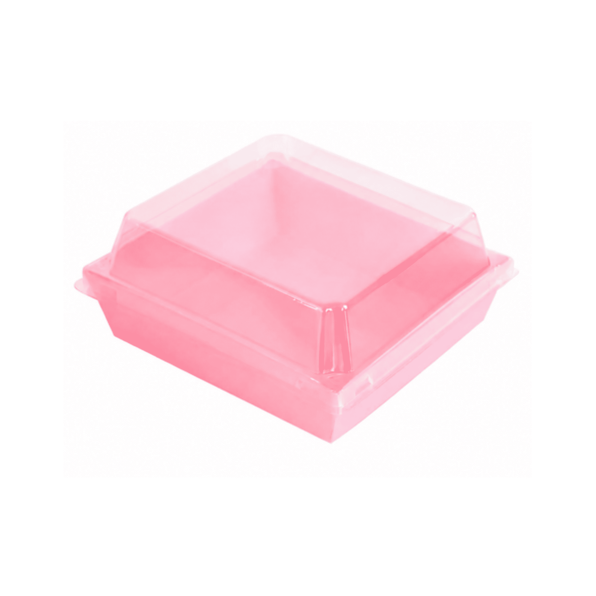 Pink Charcuterie & Cake Slice Boxes with Clear Lids Pack of 5