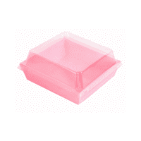 Pink Charcuterie & Cake Slice Boxes with Clear Lids Pack of 5