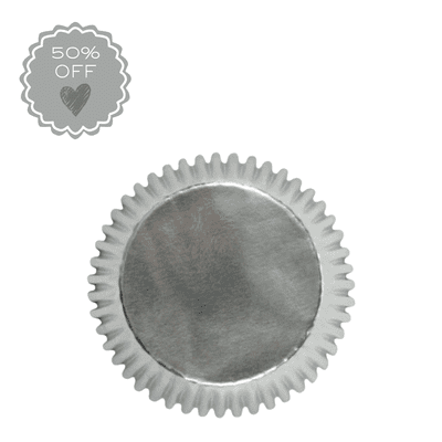PME Silver Foil Mini Cupcake / Muffin Cases Pack of 45