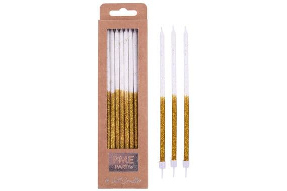 PME Tall Candles - Gold Box of 16