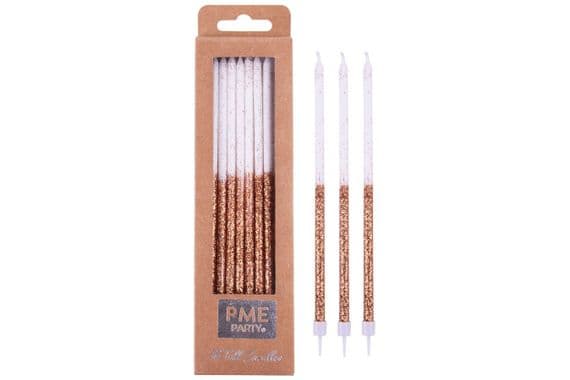 PME Tall Candles - Rose Gold Box of 16