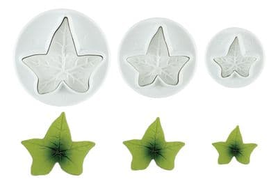 PME Veined Ivy Leaf Set of 3 Plunger Cutters Large