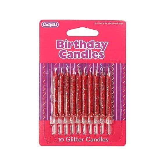 Red Glitter Candles