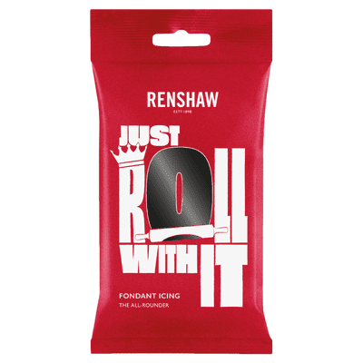 Renshaw Black - Just Roll With It Sugarpaste Fondant Icing 250g (14)