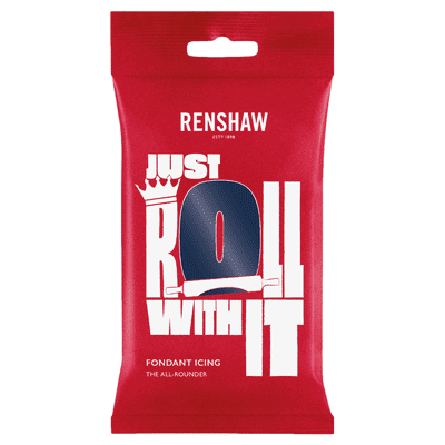 Renshaw Navy Blue - Just Roll With It Sugarpaste Fondant Icing 250g (10)