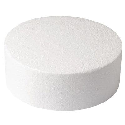 Round Polystyrene Cake Dummy 12 inch x 4 inch Deep (Straight Edge Dummies)